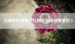 江阴手机维修（江阴手机维修哪家好）