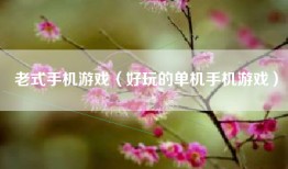老式手机游戏（好玩的单机手机游戏）