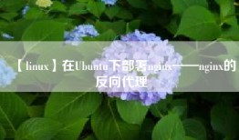 【linux】在Ubuntu下部署nginx——nginx的反向代理