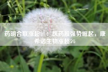 药明合联涨超8%：医药股强势崛起，康希诺生物涨超5%